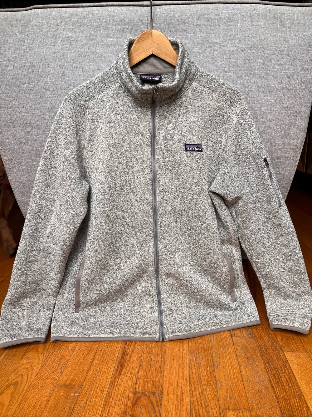 Patagonia Heather Gray Full-Zip Fleece Jacket